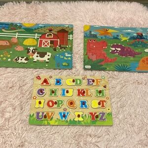 3 puzzles for young children